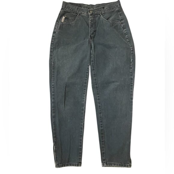 Vintage Hollywood Jeans Blue Denim Zipper Ankle 28 x 27 High Waist 10” Rise - Picture 1 of 10
